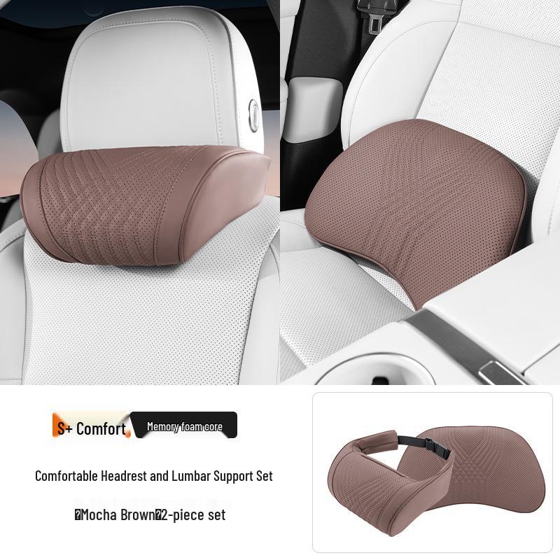 Zeekr 007/001 Car Headrest: Lumbar & Neck Support Pillow - All-Season Breathable Interior Decor