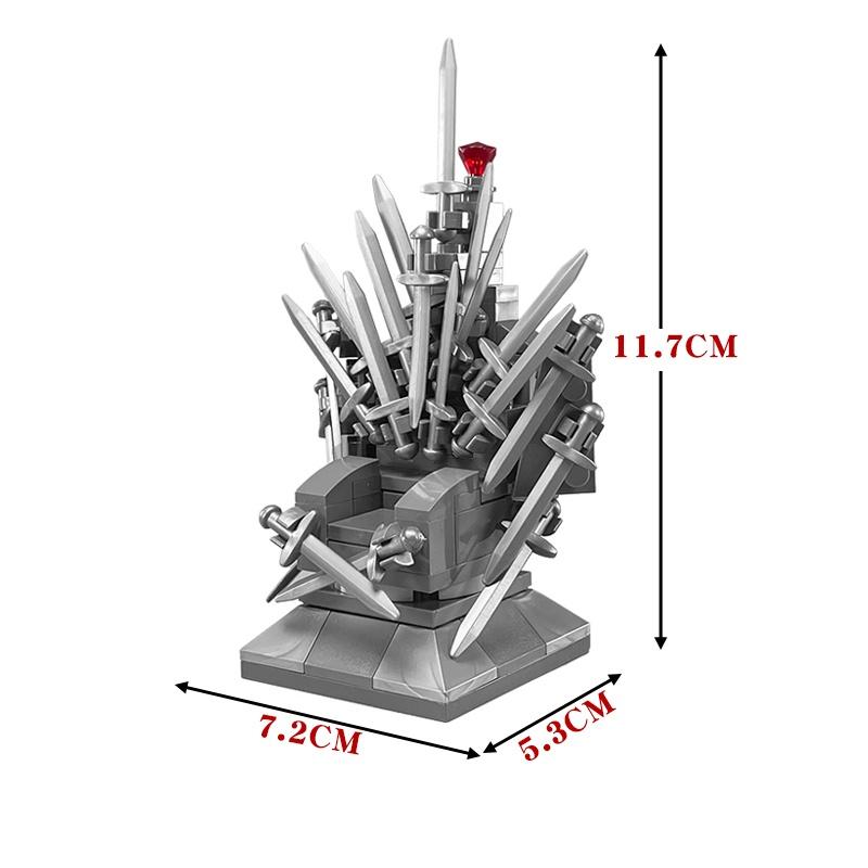 Set  MOC BRICKS Famous Movie The Iron sword King Magic rotating throne Figures Idea Building Blocks Children Toy Gifts