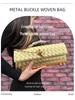 2024 Spring Hand-Woven Crossbody Baguette Bag - European & American Fashion Style
