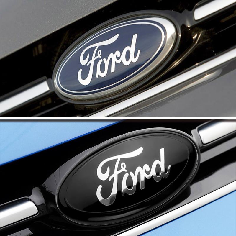 Car Front Grill Badges Rear Trunk Emblem Lid Covers Logo Sticker For Ford Mondeo Ecosport Kuga Focus 2 3 4 Mustang Fiesta Fusion