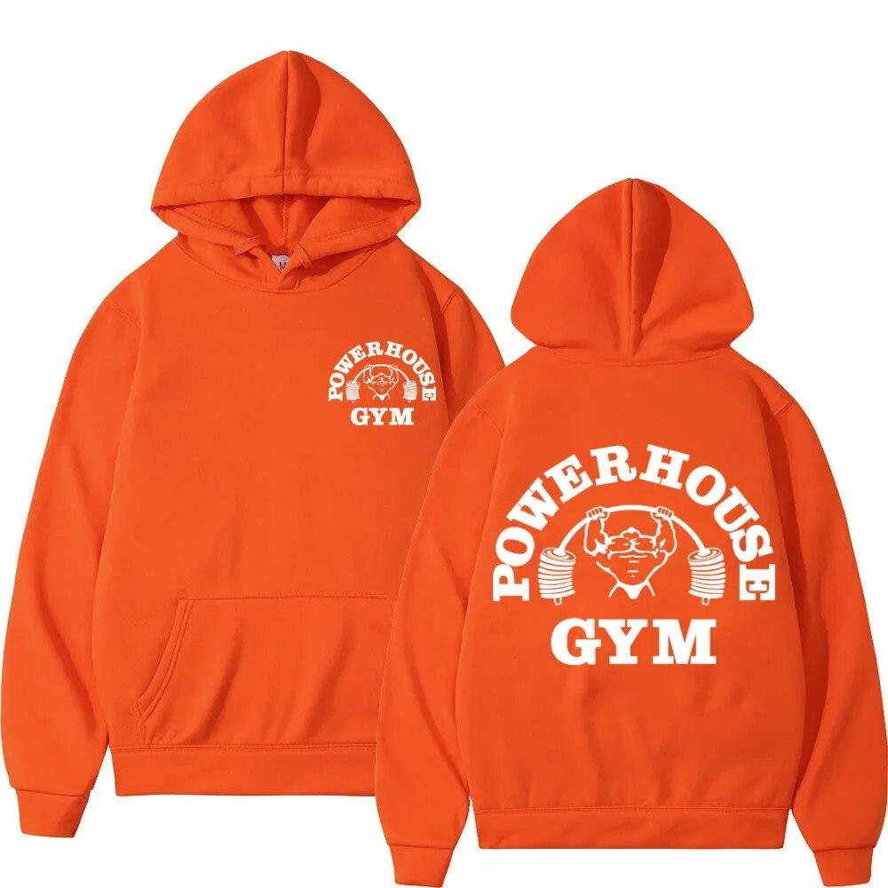 Powerhouse Gym Geek Fitness Print Hoodies Unisex Women Casual Vintage Oversized Sweatshirt The High Street Fashion Hip Hop Hoodie