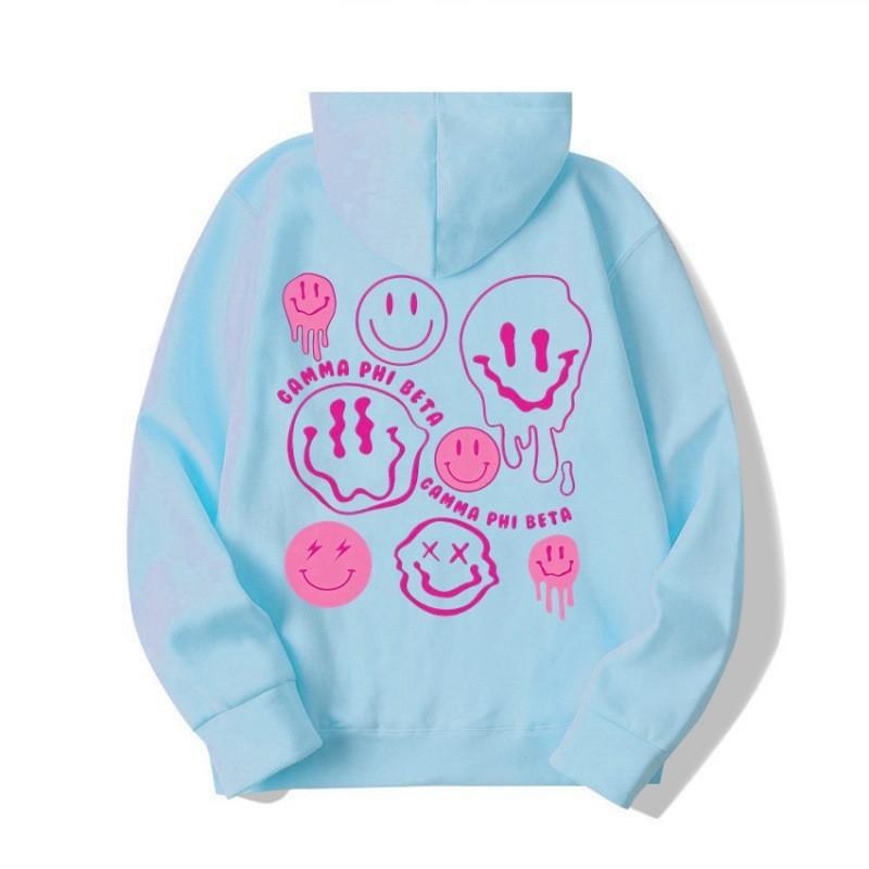 Oversized Womens Hooded Sweatshirt Loose Fit Casual Graphic Letter Print Long Sleeve Top