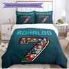 3pcs Duvet Cover Set (1*Duvet Cover + 2*Pillowcase, Without Core), football star Print Soft All‑Season Bedding Set, Home Bedroom Decor Gift