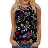 Women's Casual Round Neck Printed Sleeveless Vest Tops Vest