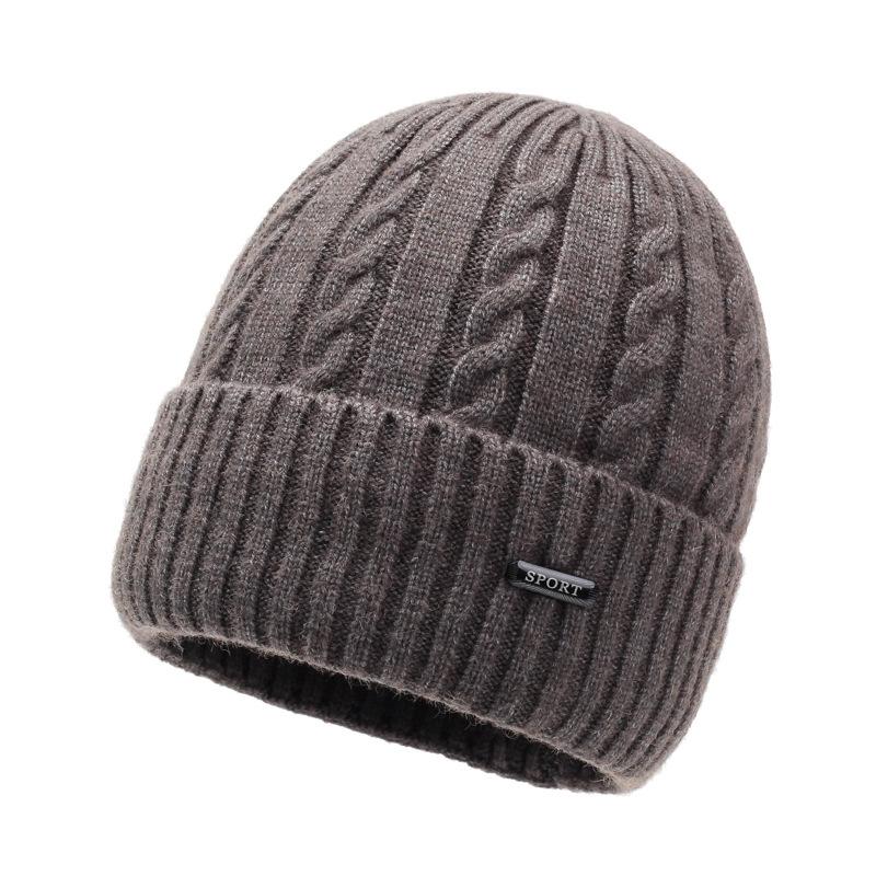 Женская утолщенная вязаная шапка, ветрозащитная, теплая, осенне-зимняя шерстяная шапка, мужская шапка от холода, для улицы, с защитой ушей, шапка-обхват для большой головы