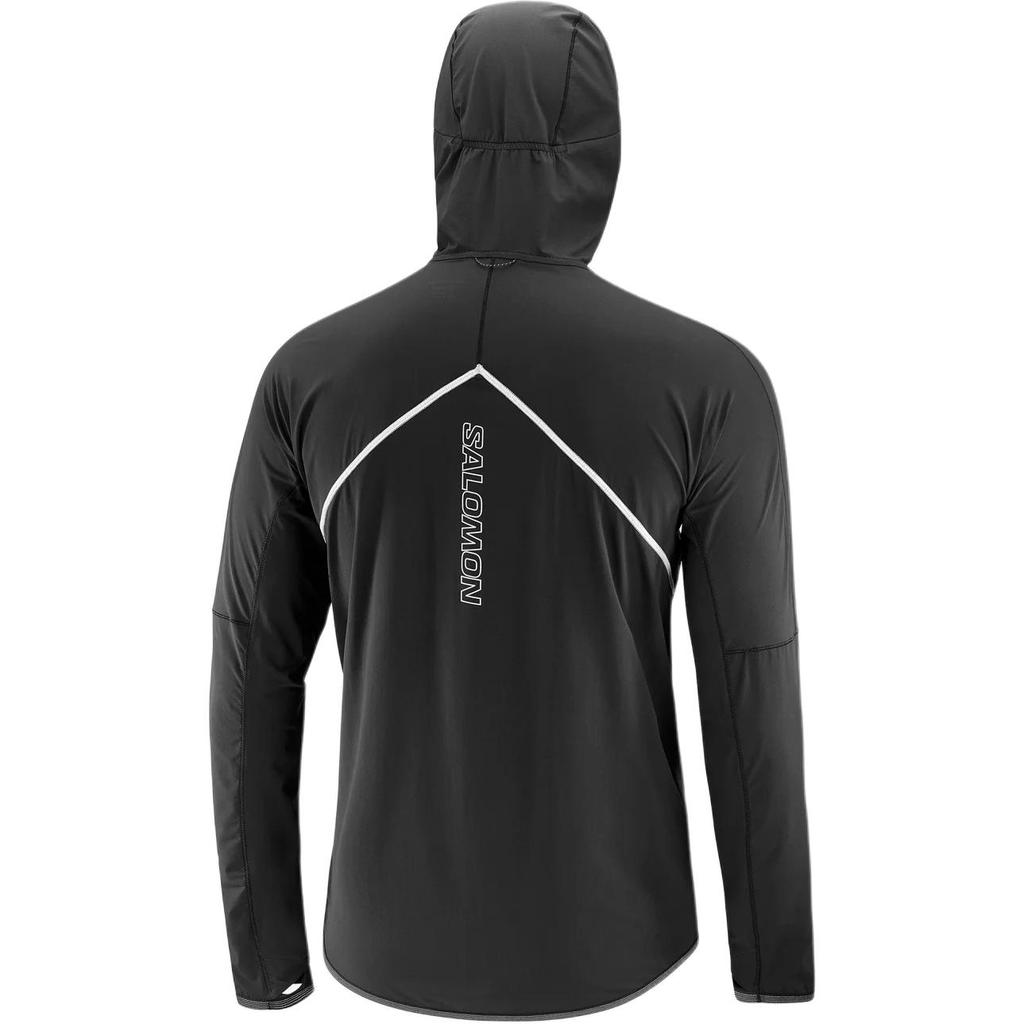 SALOMON Sense Aero Hybrid мягкая удобная ветрозащитная водонепроницаемая влагоотводящая теплая толстовка с полумолнией мужская толстовка темно-черного цвета LC2290600
