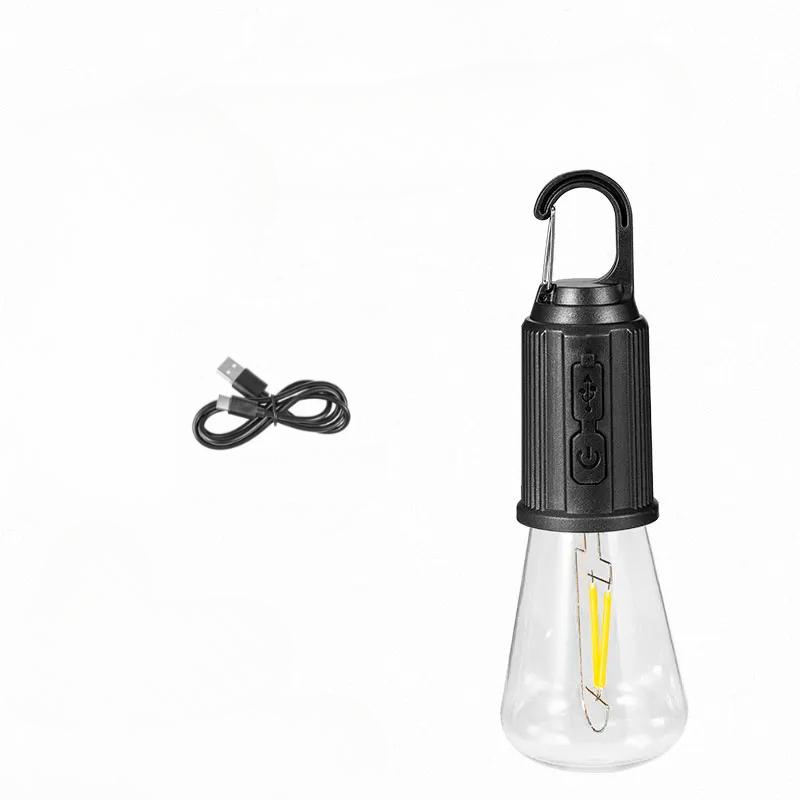 LED Camping Hanging Lanterns Portable Camping Tent Light Rechargeable Outdoor Waterproof Hiking Fishing Emergency Bulb with Hook