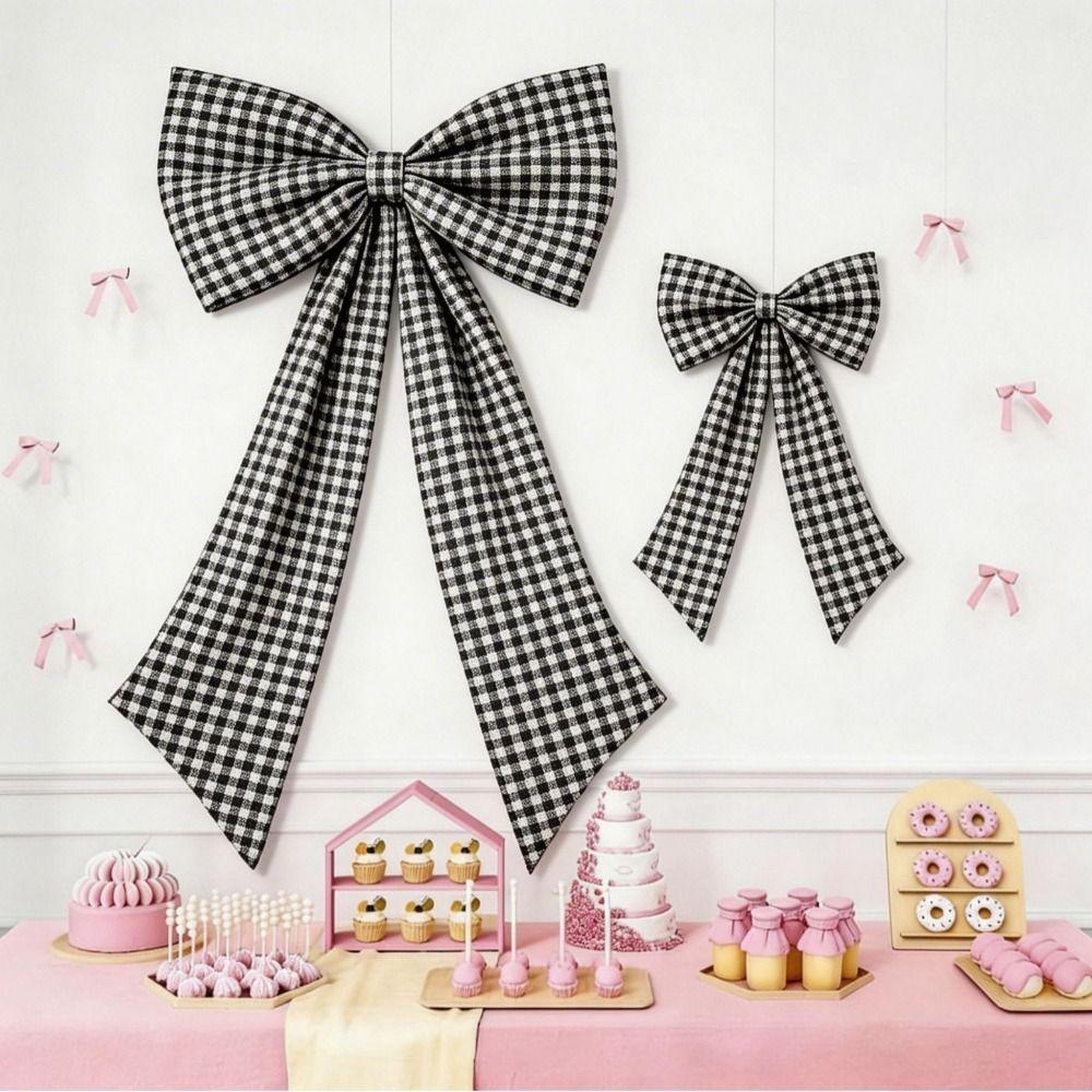 Oversized Birthday Party Supplies Plaid Bow Wall Backdrop Bows Wedding Photo Booth