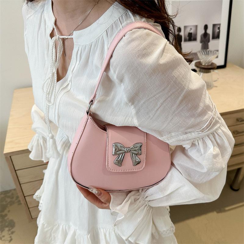 Niche Popular Underarm Bag for Women In Spring New Trend Korean Style Fashionable Bow Decorative One-shoulder Crossbody Bag