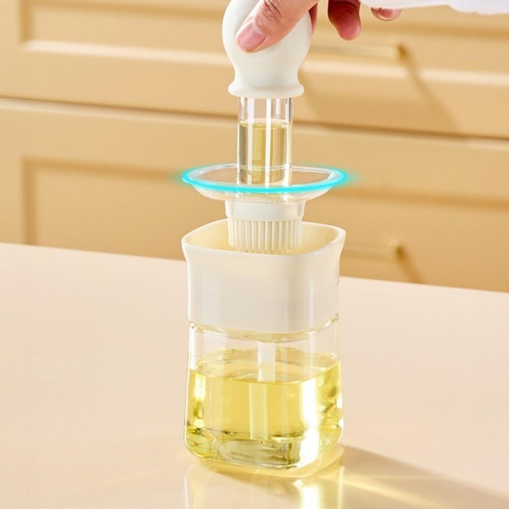 Food Grade 2 in 1 Oil Dispenser Brush 230ml Oil Pot Easy To Clean Oil Bottle Baking