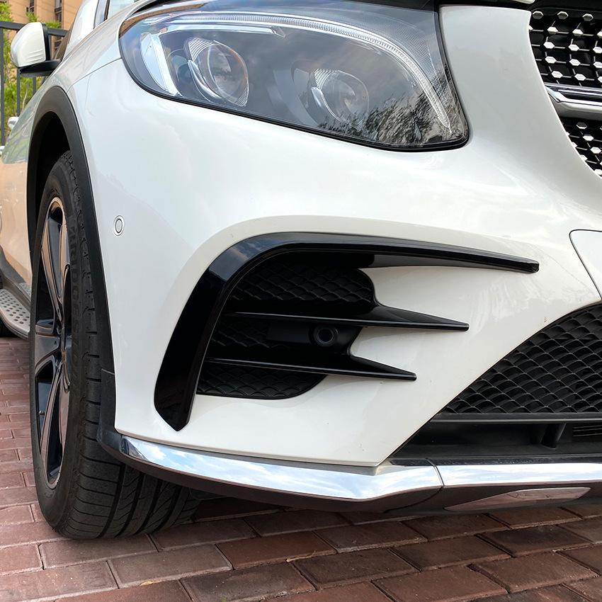 Для Mercedes Benz GLC Class X253 GLC260 300 GLC43 AMG 2016-2019 Передний Сплиттер Бампера Спойлер Накладка на Противотуманную Фару Ветроотбойник Комплекты Обвеса