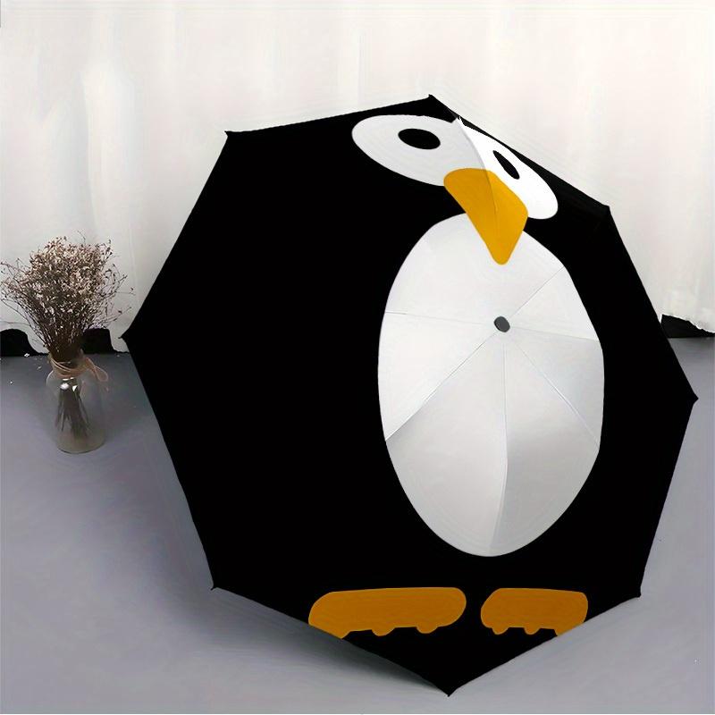 1pc Penguin Automatic Open/close, All-Season Portable Folding Umbrella, Travel, Everyday, Formal Events - Compact Luxury Parasol, Outdoor Accessory, D