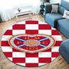 Heart of Midlothian Football Club Round Area Rug,Carpet Rug for Living Room Bedroom Sofa Playroom Decor,Non-slip Floor Mat