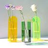 1 шт. гидропоника изысканная ваза для цветов геометрической формы акриловые вазы контейнер для цветов прозрачный