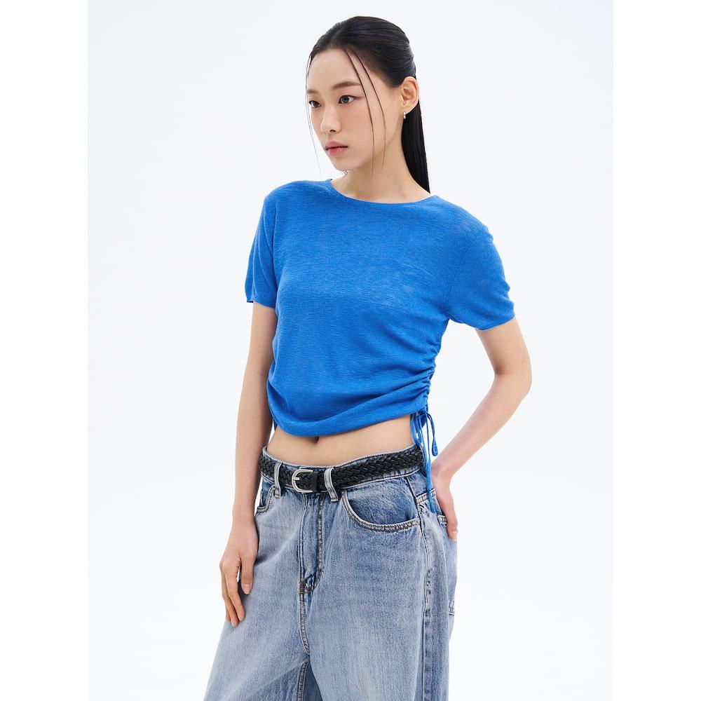 8SECONDS Side String Short Sleeve Pullover Blue