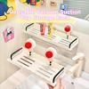 Dopamine Suction Cup Storage Shelf Punch Free Shower Shampoo Rack Bathroom Storage Rack  for Home