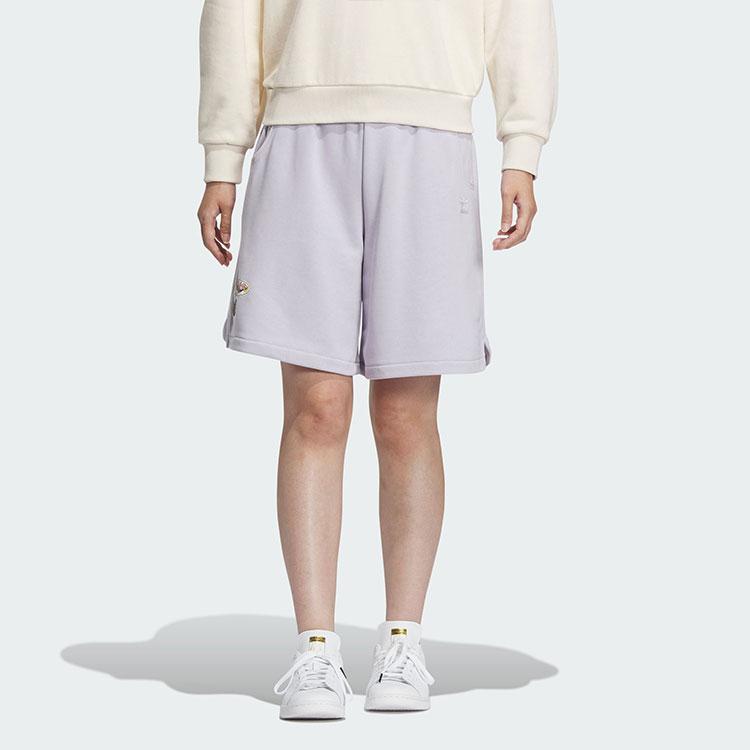 Adidas Оригинальные праздничные графические шорты женские шорты серебристые IW6303