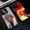 Чехол для телефона Vinland Saga для iPhone17,16,15,14,13,12,11 Plus,Pro Max Черный Матовый Ударопрочный Чехол