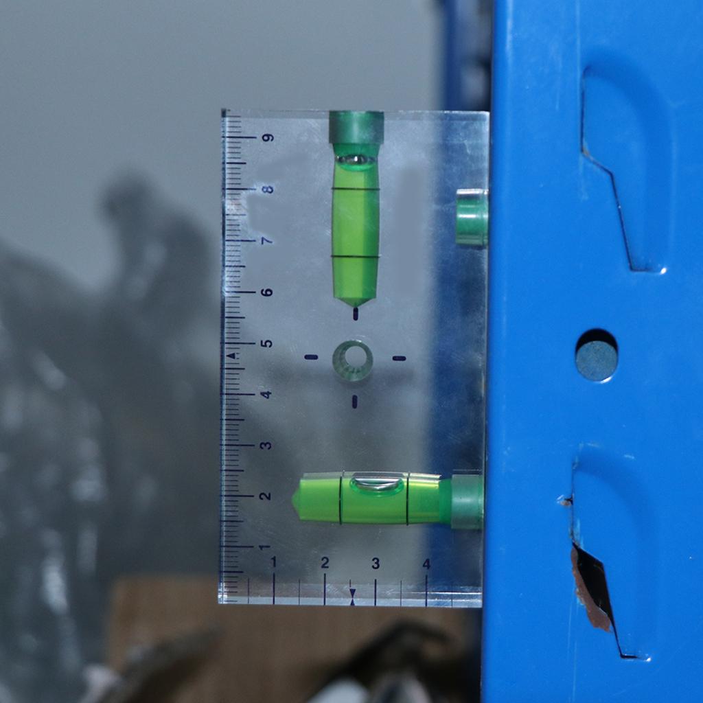 Magnetic Mini Bubble Level Two Directions Spirit Level Picture Hanging Levels Mark Measuring Instruments Layout Tools