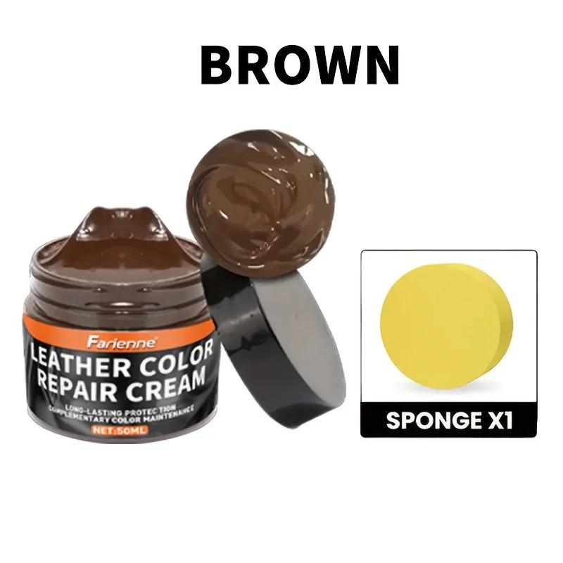 Паста для окрашивания кожи - три цвета(белый,коричневый,черный),подходит для обуви, сумок, диванов - ремонт, восстановление выцветшей и поцарапанной кожи