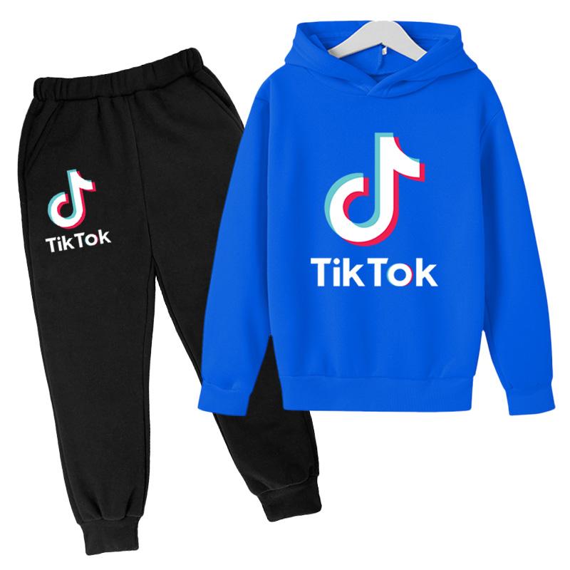 Костюм свитера с капюшоном и леггинсами для мальчиков и девочек TikTok