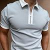 Новая рубашка поло с застежкой-молнией, трикотажные жаккардовые мужские футболки