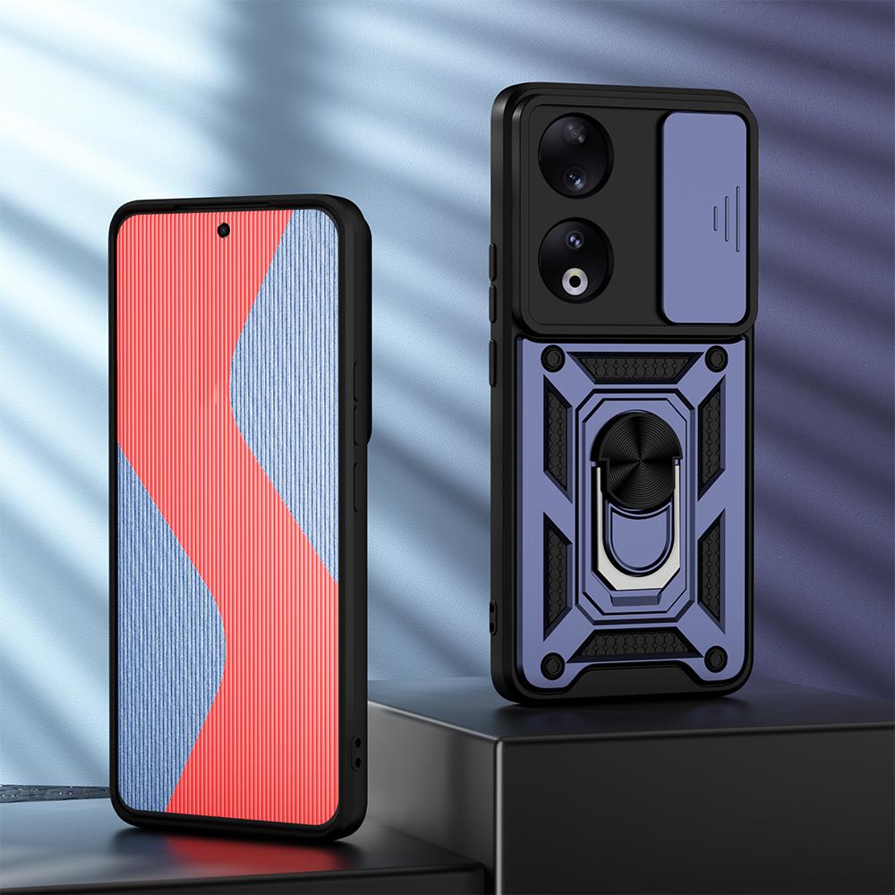 KEYSION Противоударный чехол для Honor 90 5G 90 Lite 5G, защитное кольцо для объектива камеры, чехол-подставка для телефона для Huawei Honor 70 Lite