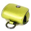 Брелок Pebble Leather Air Pods Pro Case Bag Charm Keychain Metallic Citrine CP197 [Coach] [Товар]