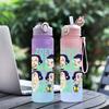 Бутылка для воды 750 мл с мультяшным K-pop принтом охотников на демонов, большая емкость, чашка для питья, портативная, для занятий спортом на открытом воздухе, детская, подарок для ребенка