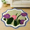 Living Room Carpet Irregular Dressing Room Round Floor Mat Bedside Carpet Home Anti Slip Machine Washable Dirt Resistant