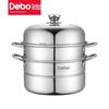 Пароварка двухъярусная из нержавеющей стали Debo