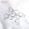 18K Gold Plated Ear Wire DIY Earrings Jewelry Accessories With Outside Loop Rhodium Plated Earring Hooks Earwire Fittings