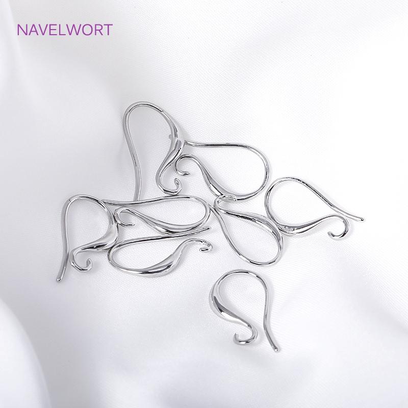 18K Gold Plated Ear Wire DIY Earrings Jewelry Accessories With Outside Loop Rhodium Plated Earring Hooks Earwire Fittings