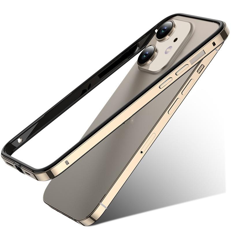 Aluminum Metal Silicone Hard Anti-knock Shockproof Frame Back Cover Bumper Case for iPhone 16 15 14 13 Pro Max Case