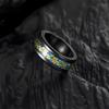 New Style Rotatable Chinese Dragon Ring Decompression Ring Titanium Steel Rotating Jewelry 8mm Wide Electric Black