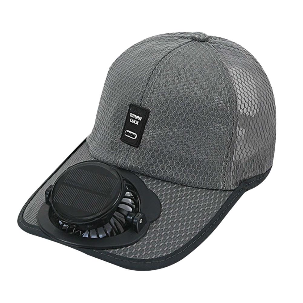 Solar Fan Baseball Cap | USB Rechargeable 600mAh | Breathable Mesh | Adjustable Sun Hat for Outdoor Summer Use