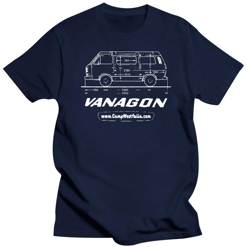 Унисекс футболка Технический рисунок Vanagon T3 Vanagon Westfalia Футболка Печатная футболка футболки топ