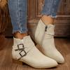 New Autumn Women's  Boots Belt Buckle Outdoor Footwear Fashion Pointed High Boot Casual Comfortable Women's Shoes