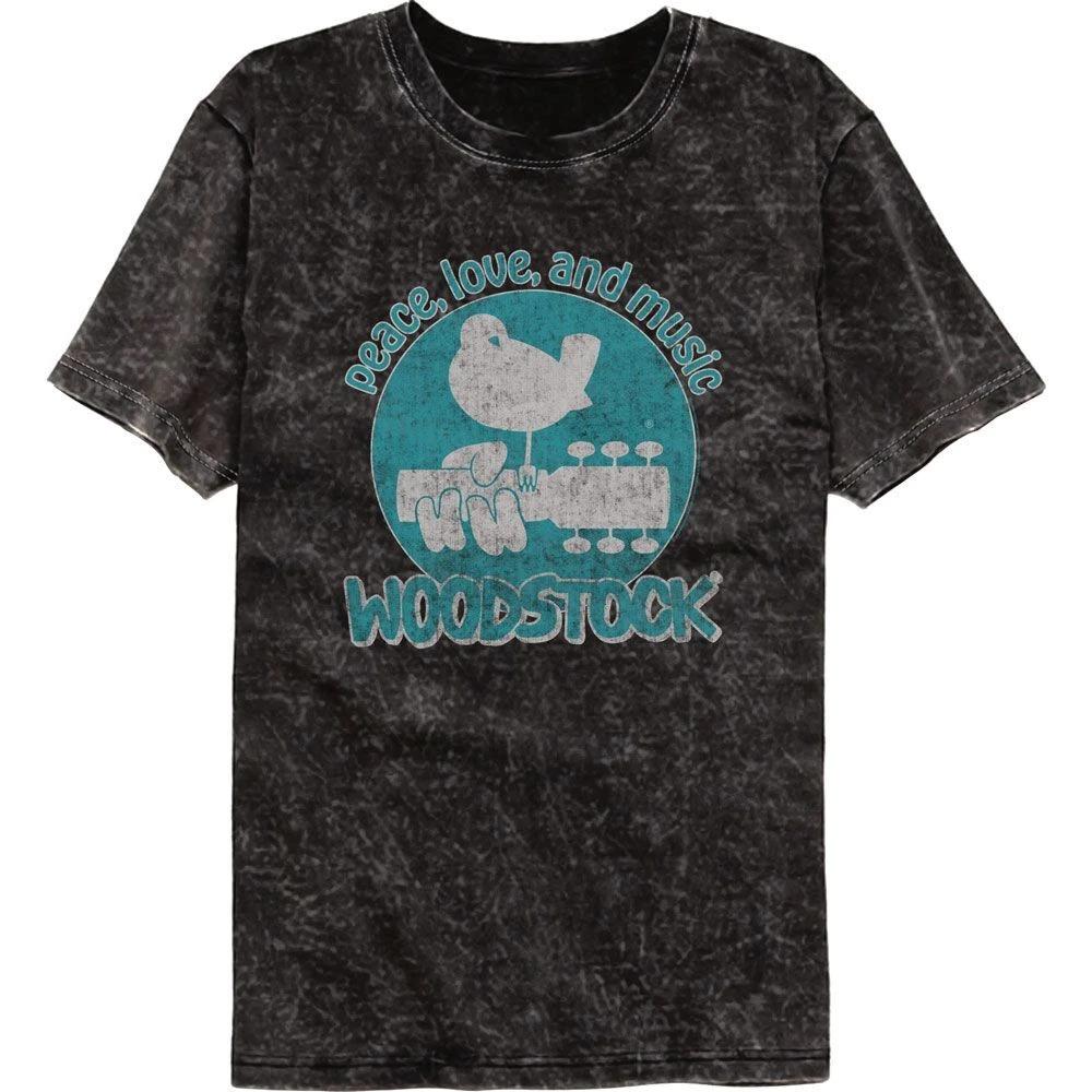 Woodstock Peace Love And Music Colortone Mineral Wash Music Children's T-shirt