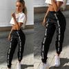 Women Streetwear Fashion Sports Harem Pants Trousers Full Length Loose Jogger Mujer Sporting Elastic Waist Letter Black Pantalon Plus Size