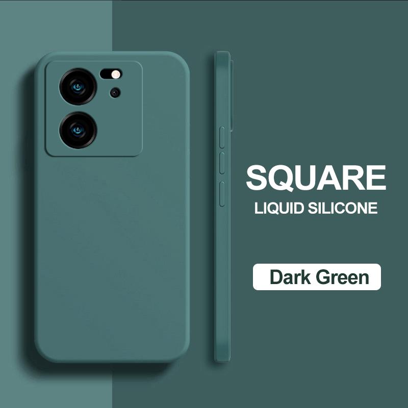 Для Xiaomi 13T Pro Чехол квадратный жидкий силиконовый протектор объектива камеры мягкий чехол для Xiaomi Mi 13t 13 T Mi13T Pro противоударный чехол