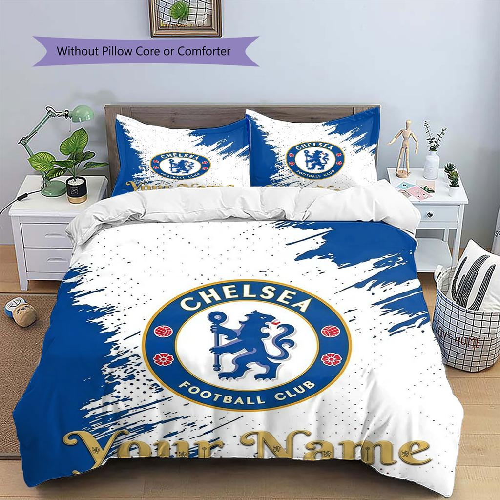 Chelsea F Custom Name Pattern Bedding,Quilt Set Quilt Cover Pillowcase Home Birthday Gift(1 * duvet cover + 2 * pillowcase, without core)