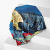 Women Oil Painting Fashion Beautiful Soft Silk Scarves Female Lady Shawl Hijab Wrap Foulard Bandanna Muffler Beach Pareo