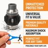 3-in-1 Silicone Shock Absorbing Tank Protector Sleeve | Anti-Break Glass Armor Cover | Durable Bands Will Fit Any Tank (black)