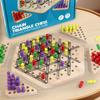 Wooden Geometric Triangle Chess Board – Parent-Child Interactive Educational Game for Kids