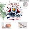 2D Flat 1pc Aluminum Independence Day-Themed Wall Decor 7.87 inches x 7.87 inches Celebrating the 250th Anniversary Patriotic Decor Suitable for