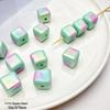 Green Series Hand-Painted Acrylic Beads for DIY Jewelry Making