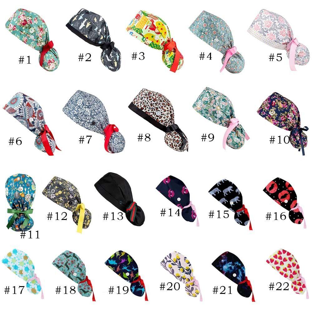 Многоразовая рабочая шапочка против выпадения волос хирургическая шапочка головной убор шапочки с завязками для ресторанов