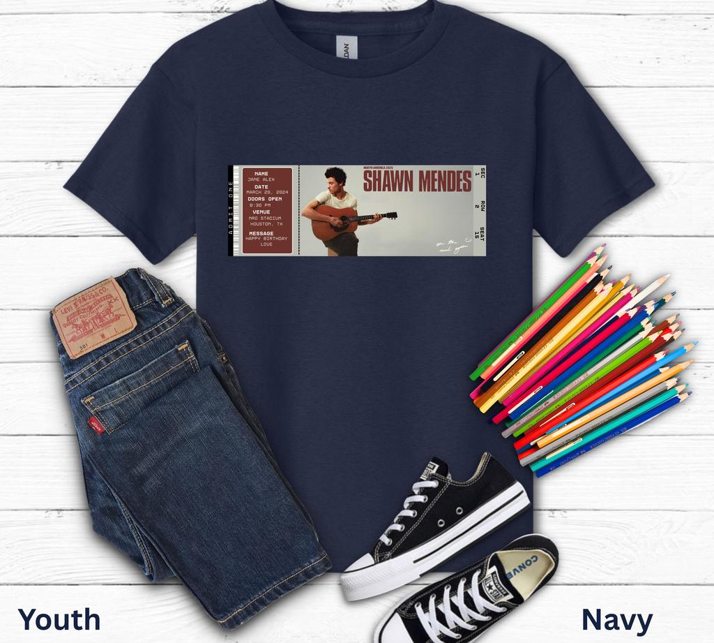 Тур On The Road Again 2025 Футболка Новинка Модная Повседневная Свободного Кроя С Коротким Рукавом Круглый Вырез Высокое Качество Уличная Одежда Шон Мендес