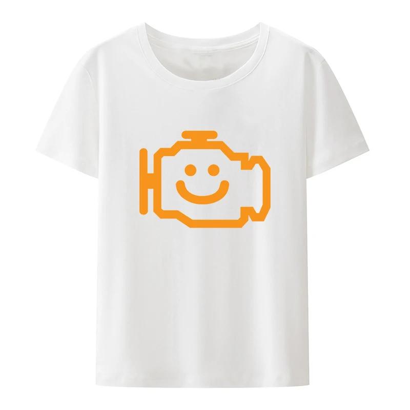Funny Check Engine Oil Battery Pants Print T Shirts Summer Short Sleeve O-Neck Mechanic Repair Tees Casual Tops Camisetas